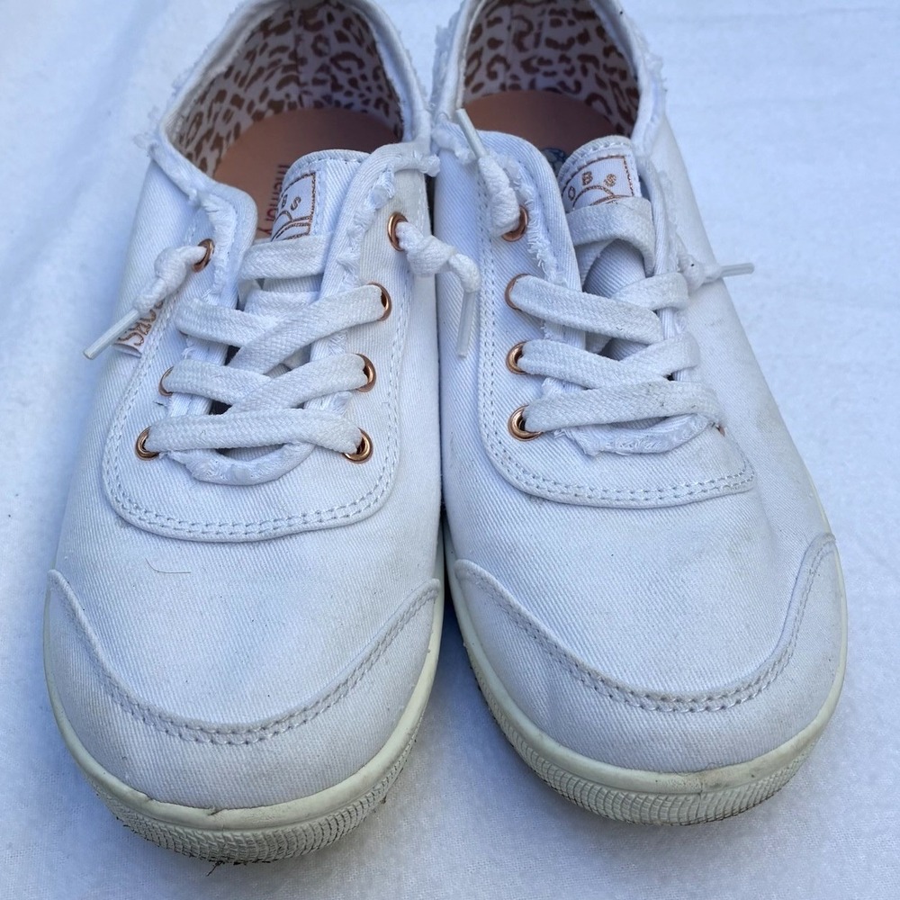 Skechers Bobs B Cute Classic White Womens Slip On Memory Foam Comfort Shoes 7.5 - Picture 3 of 7